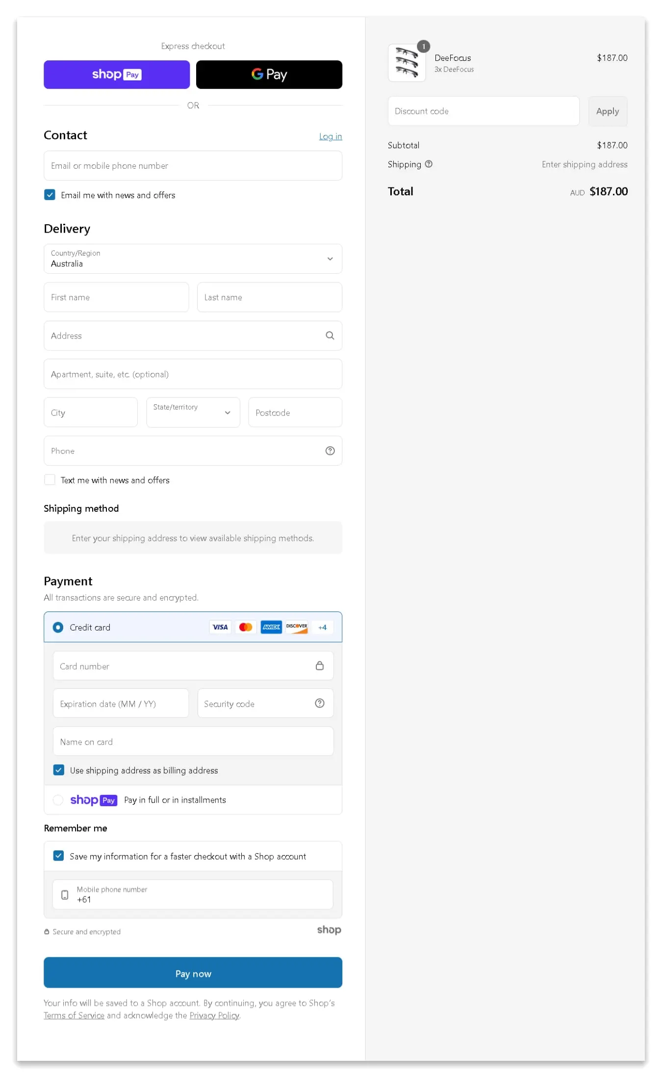 Deefocus buy now page